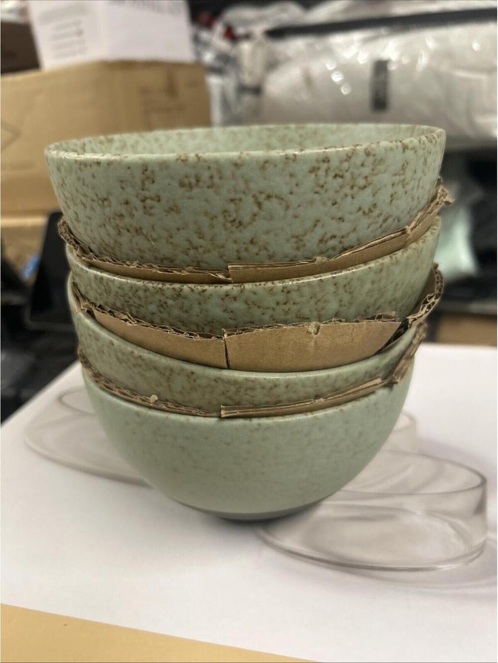 $44 Stoneware BELMONT GREEN Set Of 4 Soup Cereal Bowls 5,8 dia*3,1 (14,8cm *7,8